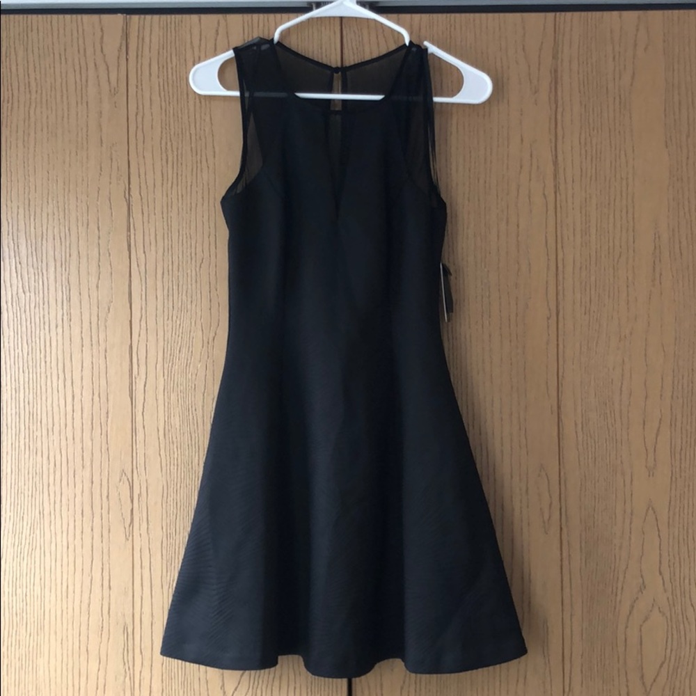 Guess Black fit and flare dress